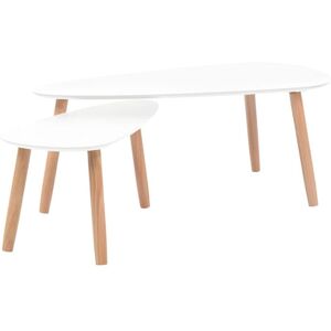 Coffee Table Set 2 Pieces Solid Pinewood White Vidaxl Coffee Table Set 2 Pieces Solid Pinewood White Vidaxl