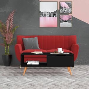 Coffee Table Black 100x49.5x43 cm Engineered Wood Vidaxl Coffee Table Black 100x49.5x43 cm Engineered Wood Vidaxl