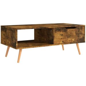 Coffee Table Smoked Oak 100x49.5x43 cm Engineered Wood Vidaxl Coffee Table Smoked Oak 100x49.5x43 cm Engineered Wood Vidaxl