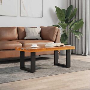 Coffee Table Teak Resin 100x50 cm vidaXL Coffee Table Teak Resin 100x50 cm vidaXL