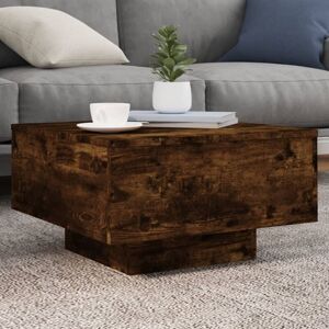 Vidaxl - Coffee Table with led Lights Smoked Oak 55x55x31 cm Vidaxl - Coffee Table with led Lights Smoked Oak 55x55x31 cm
