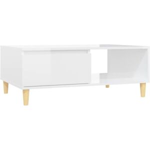 Vidaxl - Coffee Table High Gloss White 90x60x35 cm Engineered Wood Vidaxl - Coffee Table High Gloss White 90x60x35 cm Engineered Wood