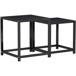 Tea Tables 2 pcs mdf Black Vidaxl Tea Tables 2 pcs mdf Black Vidaxl