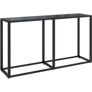 Console Table Black 140x35x75.5cm Tempered Glass vidaXL Console Table Black 140x35x75.5cm Tempered Glass vidaXL
