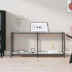 Console Table White 160x35x75.5 cm Tempered Glass Vidaxl Console Table White 160x35x75.5 cm Tempered Glass Vidaxl