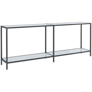 Console Table White 200x35x75.5 cm Tempered Glass Vidaxl Console Table White 200x35x75.5 cm Tempered Glass Vidaxl