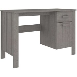 vidaXL Hamar Light Grey Solid Wood Pine Desk - Home Office Furniture vidaXL Hamar Light Grey Solid Wood Pine Desk - Home Office Furniture