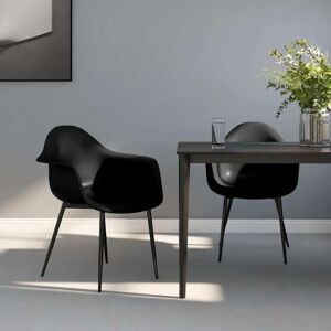 Dining Chairs 2 pcs Black pp Vidaxl Dining Chairs 2 pcs Black pp Vidaxl