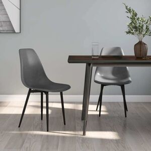 Dining Chairs 2 pcs Grey pp Vidaxl Dining Chairs 2 pcs Grey pp Vidaxl