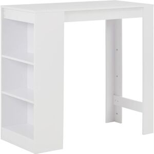Bar Table with Shelf White 110x50x103 cm Vidaxl Bar Table with Shelf White 110x50x103 cm Vidaxl
