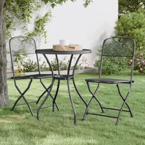 Vidaxl - Folding Garden Chairs 2 pcs Expanded Metal Mesh Anthracite Vidaxl - Folding Garden Chairs 2 pcs Expanded Metal Mesh Anthracite