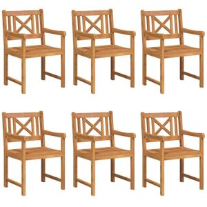 Garden Chair 6 pcs Brown 56 x 56 x 90cm Solid Acacia wood vidaXL Garden Chair 6 pcs Brown 56 x 56 x 90cm Solid Acacia wood vidaXL