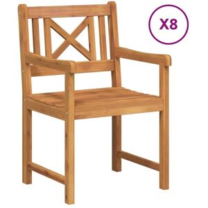 Vidaxl - Garden Chair 8 pcs Brown 56 x 56 x 90cm Solid Acacia wood Vidaxl - Garden Chair 8 pcs Brown 56 x 56 x 90cm Solid Acacia wood