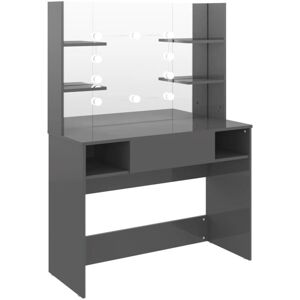 Vidaxl - Makeup Table with led Lights 100x40x135 cm mdf Shining Grey Vidaxl - Makeup Table with led Lights 100x40x135 cm mdf Shining Grey