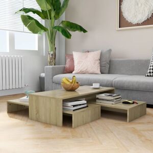 Vidaxl - Nesting Coffee Table Set Sonoma Oak 100x100x26.5 cm Engineered Wood Vidaxl - Nesting Coffee Table Set Sonoma Oak 100x100x26.5 cm Engineered Wood