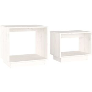 Vidaxl - Nesting Coffee Tables 2 pcs White Solid Wood Pine Vidaxl - Nesting Coffee Tables 2 pcs White Solid Wood Pine