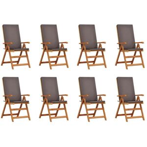 Vidaxl - Garden Chair 8 pcs Brown 57 x 71.5 x 104cm Solid Teak wood Vidaxl - Garden Chair 8 pcs Brown 57 x 71.5 x 104cm Solid Teak wood
