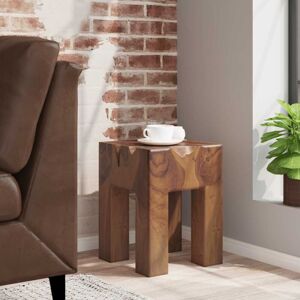 vidaXL Teak Stool - Rustic Multi-Purpose Home Furniture vidaXL Teak Stool - Rustic Multi-Purpose Home Furniture