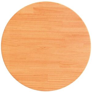 Table Top Round Wax Brown Ø70x2.5 cm Solid Wood Pine vidaXL Table Top Round Wax Brown Ø70x2.5 cm Solid Wood Pine vidaXL