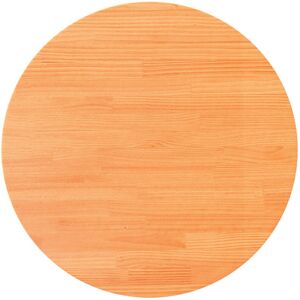 Table Top Round Wax Brown Ø90x2.5 cm Solid Wood Pine vidaXL Table Top Round Wax Brown Ø90x2.5 cm Solid Wood Pine vidaXL