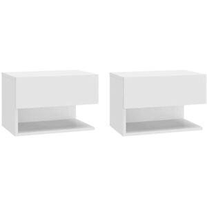 Wall-mounted Bedside Cabinets 2 pcs White Vidaxl Wall-mounted Bedside Cabinets 2 pcs White Vidaxl