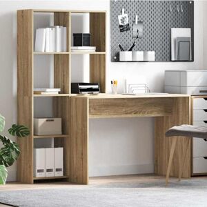 Vidaxl - Desk with Shelf Sonoma oak 138.5 x 55 x 143 cm Engineered wood Vidaxl - Desk with Shelf Sonoma oak 138.5 x 55 x 143 cm Engineered wood