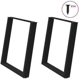 Dining Table Legs U-Shaped 2 pcs Black 70x(72-73) cm Steel Vidaxl Dining Table Legs U-Shaped 2 pcs Black 70x(72-73) cm Steel Vidaxl