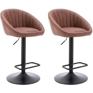 WAHSON OFFICE CHAIRS Bar Stools Set of 2 in pu Leather Modern Swivel Counter Chairs Height Adjustable for Kitchen Home Bar, Brown, Wahson WAHSON OFFICE CHAIRS Bar Stools Set of 2 in pu Leather Modern Swivel Counter Chairs Height Adjustable for Kitchen Home Bar, Brown, Wahson