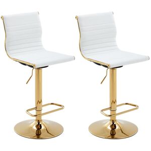 WAHSON OFFICE CHAIRS Bar Stools 2Pcs in pu Leather Modern Breakfast Counter Chairs Height Adjustable for Home Bar Pub Restaurant, White, Wahson WAHSON OFFICE CHAIRS Bar Stools 2Pcs in pu Leather Modern Breakfast Counter Chairs Height Adjustable for Home Bar Pub Restaurant, White, Wahson