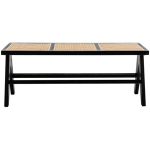 Wahson Office Chairs - Dining Bench in Rattan Wood Rustic Ottoman Bench Seat Bench Footstool for Kitchen Living Room Entryway, Black, Wahson Wahson Office Chairs - Dining Bench in Rattan Wood Rustic Ottoman Bench Seat Bench Footstool for Kitchen Living Room Entryway, Black, Wahson