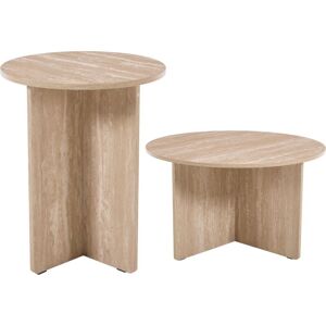 WAHSON OFFICE CHAIRS Wahson Round Coffee Table Set of 2 Modern Wood Rustic Tea Table Simple Side Table for Bedroom Living Room Couch Side Cafe, Natural Wood WAHSON OFFICE CHAIRS Wahson Round Coffee Table Set of 2 Modern Wood Rustic Tea Table Simple Side Table for Bedroom Living Room Couch Side Cafe, Natural Wood