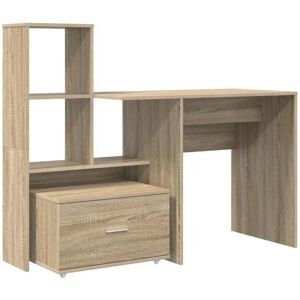 Desk Sonoma oak 131.5 x 50 x 106.5 cm Engineered wood Vidaxl Desk Sonoma oak 131.5 x 50 x 106.5 cm Engineered wood Vidaxl