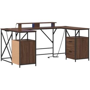 Vidaxl - Desk with Drawer Brown oak 182 x 101 x 87.5 cm Engineered wood Vidaxl - Desk with Drawer Brown oak 182 x 101 x 87.5 cm Engineered wood