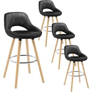 Woltu - Bar Stools Set of 4 Breakfast Counter Chairs Modern High Stools for Kitchen Home Bar Restaurant, Black Woltu - Bar Stools Set of 4 Breakfast Counter Chairs Modern High Stools for Kitchen Home Bar Restaurant, Black