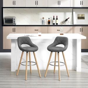 WOLTU Breakfast Kitchen Counter bar stools chairs Wood Legs barstools High stools Dark Grey WOLTU Breakfast Kitchen Counter bar stools chairs Wood Legs barstools High stools Dark Grey