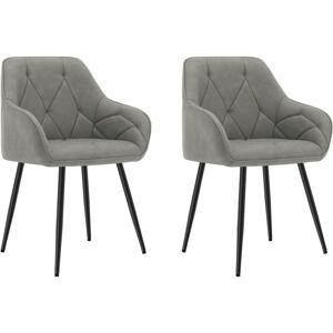 Set of 2x Faux Leather Dining Chairs Accent home & restaurants Dark Grey - Woltu Set of 2x Faux Leather Dining Chairs Accent home & restaurants Dark Grey - Woltu