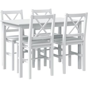 5 Piece Dining Set White Vidaxl 5 Piece Dining Set White Vidaxl