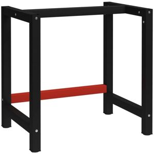 Vidaxl - Work Bench Frame Metal 80x57x79 cm Black and Red Vidaxl - Work Bench Frame Metal 80x57x79 cm Black and Red