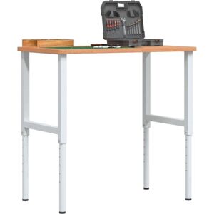 Vidaxl - Workbench 100x60x(71.5-98) cm Solid Wood Beech Rectangular Vidaxl - Workbench 100x60x(71.5-98) cm Solid Wood Beech Rectangular