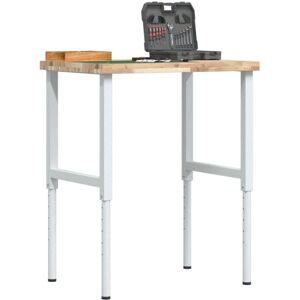 Workbench 80x60x(73-99.5) cm Solid Wood Acacia Rectangular vidaXL Workbench 80x60x(73-99.5) cm Solid Wood Acacia Rectangular vidaXL