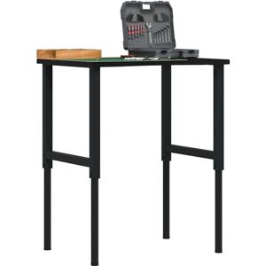 Vidaxl - Workbench Dark Brown 80x60x(71.5-98) cm Solid Wood Oak Vidaxl - Workbench Dark Brown 80x60x(71.5-98) cm Solid Wood Oak