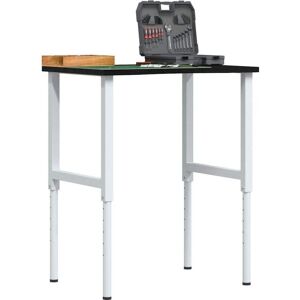 Vidaxl - Workbench Dark Brown 80x60x(71.5-98) cm Solid Wood Oak Vidaxl - Workbench Dark Brown 80x60x(71.5-98) cm Solid Wood Oak