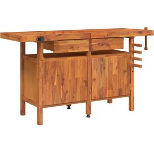 vidaXL Workbench with Drawers and Vices - Workshop Craft Table - Workbench vidaXL Workbench with Drawers and Vices - Workshop Craft Table - Workbench