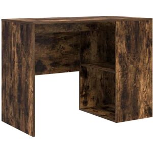 Desk with Shelf Smoked Oak 102 x 50 x 75 cm Engineered Wood Vidaxl Desk with Shelf Smoked Oak 102 x 50 x 75 cm Engineered Wood Vidaxl