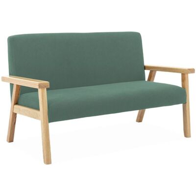 SWEEEK 2-seater children's bench in corduroy and hevea wood khaki 84x43.5x50 cm - Isak kids SWEEEK 2-seater children's bench in corduroy and hevea wood khaki 84x43.5x50 cm - Isak kids
