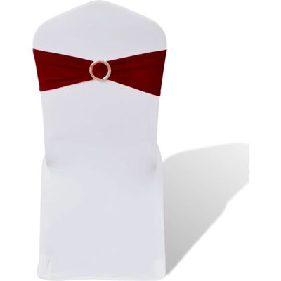 vidaXL 25 pcs Bordeaux Stretchable Decorative Chair Band - Chair Type vidaXL 25 pcs Bordeaux Stretchable Decorative Chair Band - Chair Type