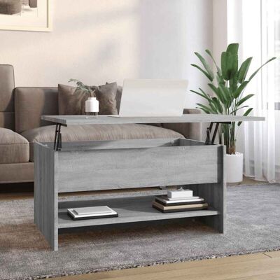 vidaXL Grey Sonoma Engineered Wood Coffee Table - Coffee Table vidaXL Grey Sonoma Engineered Wood Coffee Table - Coffee Table