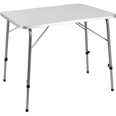Casaria Folding Trestle Camping Table Height-Adjustable 2.6FT / 80cm Length mdf Top Table Aluminium Frame Outdoor Indoor Foldable Picnic bbq Dining Portable Casaria Folding Trestle Camping Table Height-Adjustable 2.6FT / 80cm Length mdf Top Table Aluminium Frame Outdoor Indoor Foldable Picnic bbq Dining Portable
