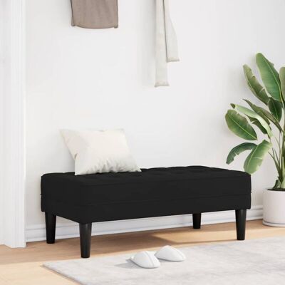 Vidaxl Black Wood Synthetic Leather Mid-Size Durable Bench - Furniture Vidaxl Black Wood Synthetic Leather Mid-Size Durable Bench - Furniture