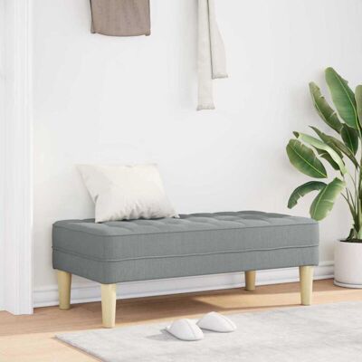 Vidaxl Light Gray Rectangular Ottoman Bench - Ottoman Bench Vidaxl Light Gray Rectangular Ottoman Bench - Ottoman Bench